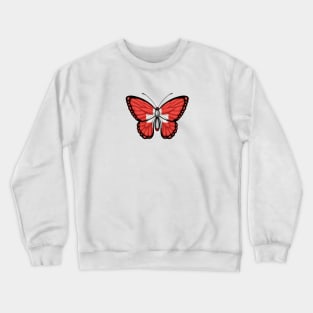 Swiss Flag Butterfly Crewneck Sweatshirt